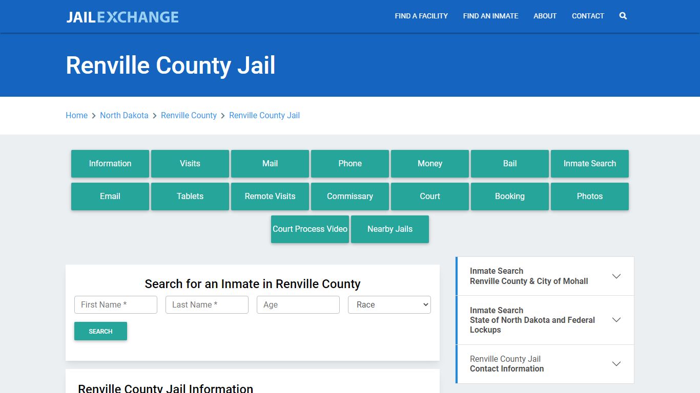 Renville County Jail Roster Lookup, ND, Inmate Search